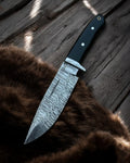 Fire Pattern Damascus Steel Hunting Knife G10 Handle for Unmatched Grip - PhishStones Products