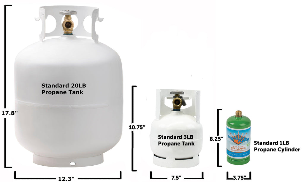 Flame King 3lb Propane Tank LP Cylinder with Gauge and OPD
