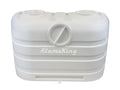 Flame King Dual 20LB LP Propane Tank Light Plastic Heavy Duty Cover Rv Trailer White