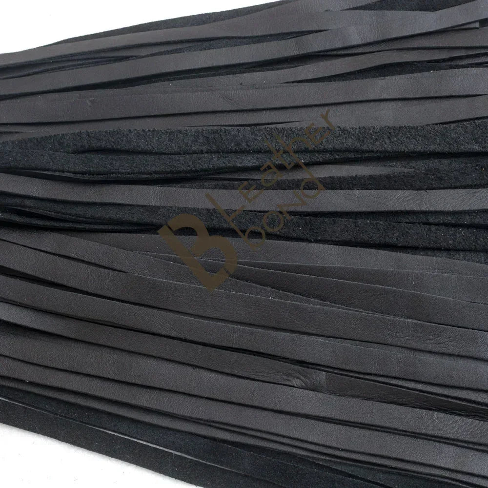 Cowhide Black Leather Flogger – 100 Falls Flogger Whip | Leather Bond