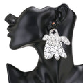 Flower Multi Bead Ghost Earrings Halloween Earrings