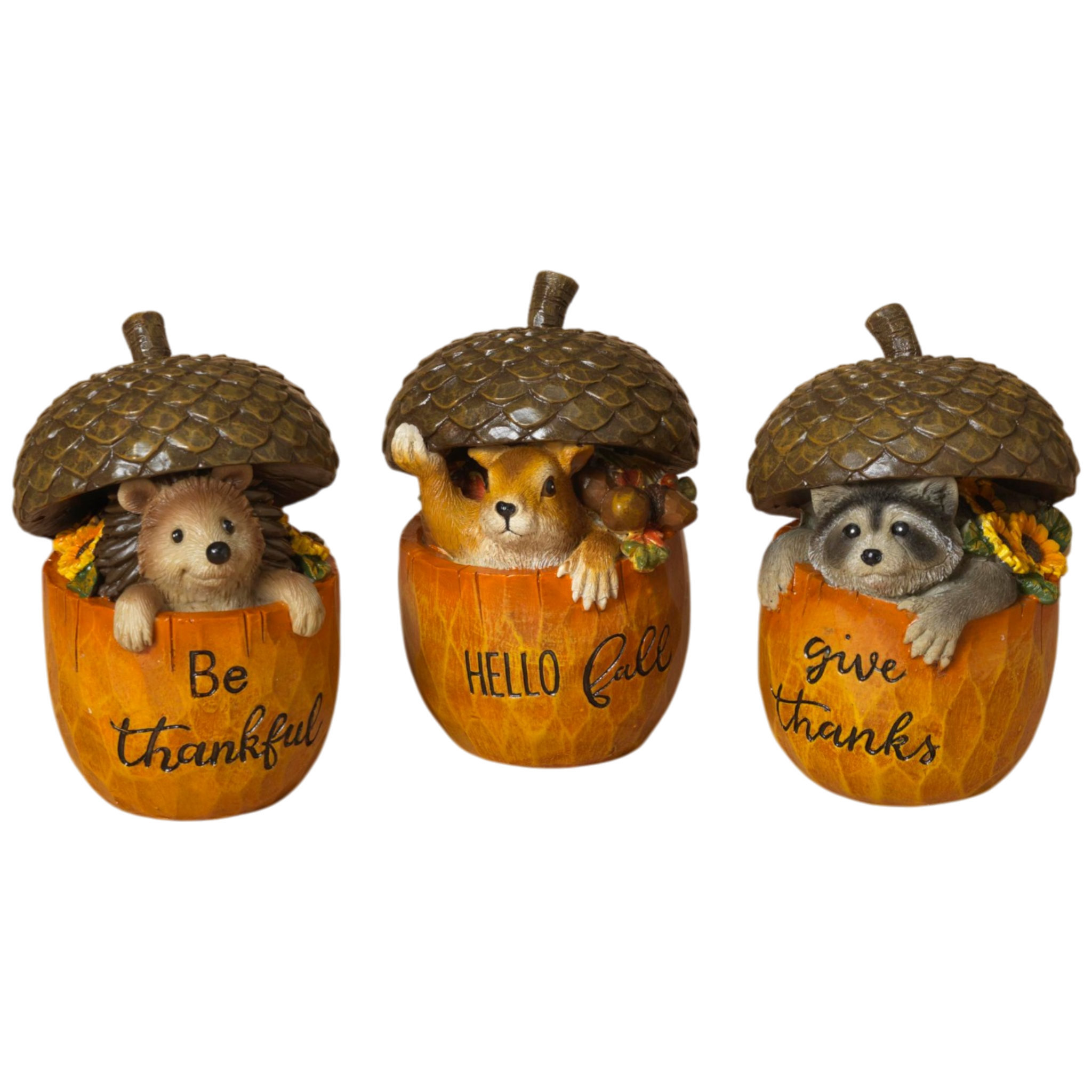 5-Inch Resin Harvest Forest Critter in Acorn -