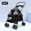 Foldable Lightweight Pet Stroller for Small Dogs & Cats — 15 kg (33 lb) Capacity, 56×35×77 cm (22×14×30 in) Basket - PhishStones Products