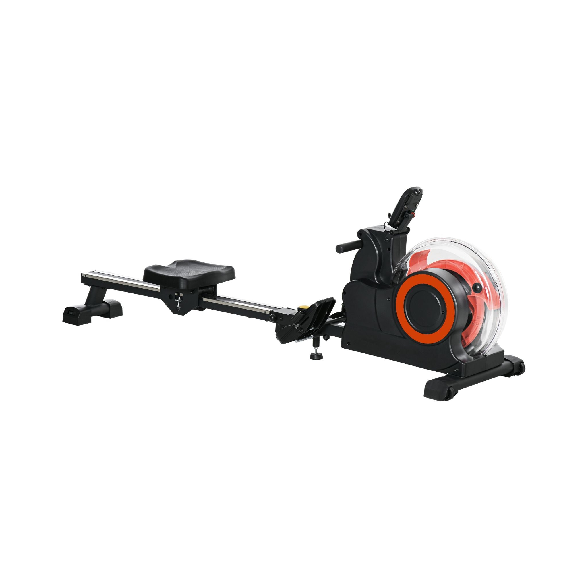 Rovix Foldable Water Rowing Machine With Adjustable Resistance, Wheels, LCD Monitor And Tablet Holder (SAK53758)