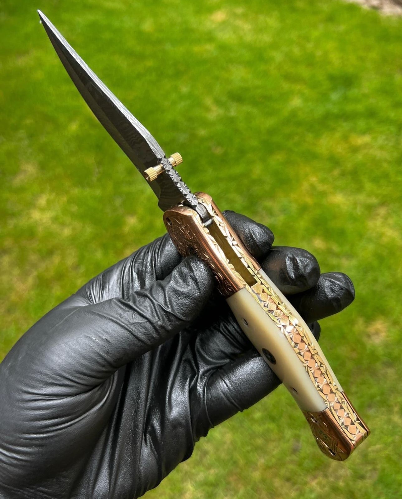 Folding Dmascus Pocket Knife/EDC Pocket Folding - PhishStones Products