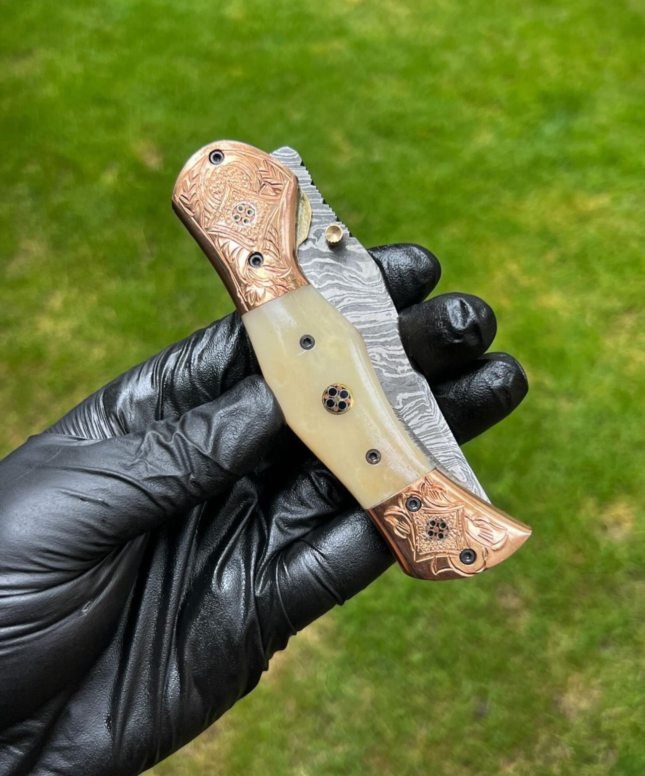 Folding Dmascus Pocket Knife/EDC Pocket Folding - PhishStones Products