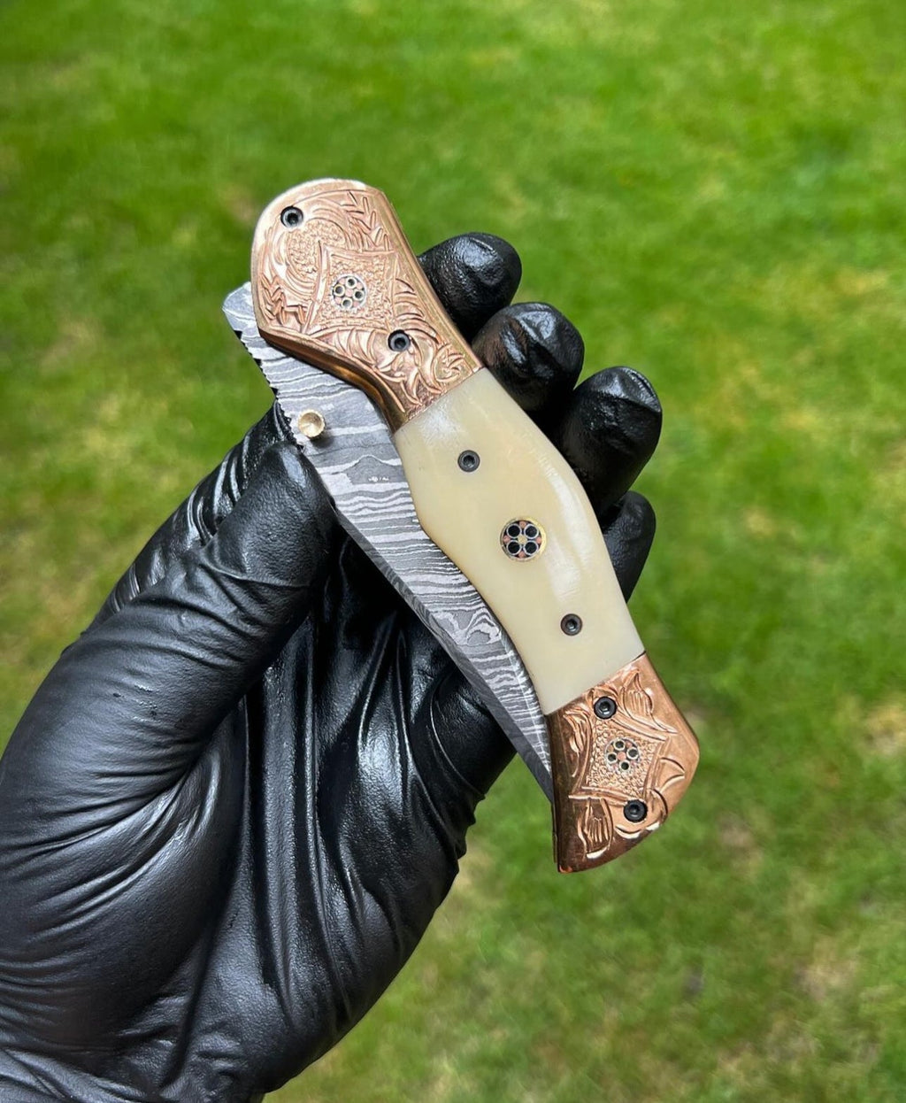 Folding Dmascus Pocket Knife/EDC Pocket Folding - PhishStones Products