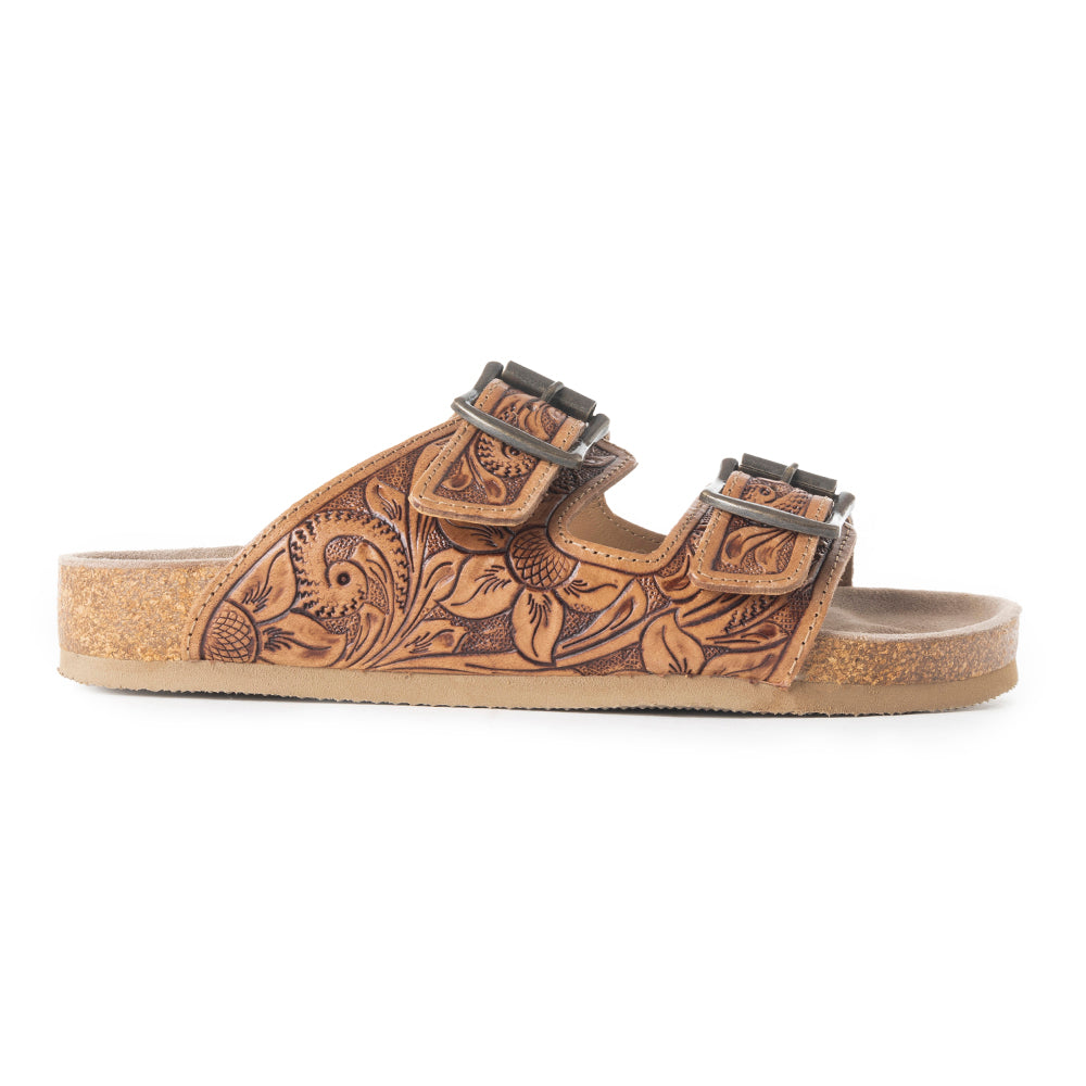 Footo Western Hand - Tooled Sandals - PhishStones Products