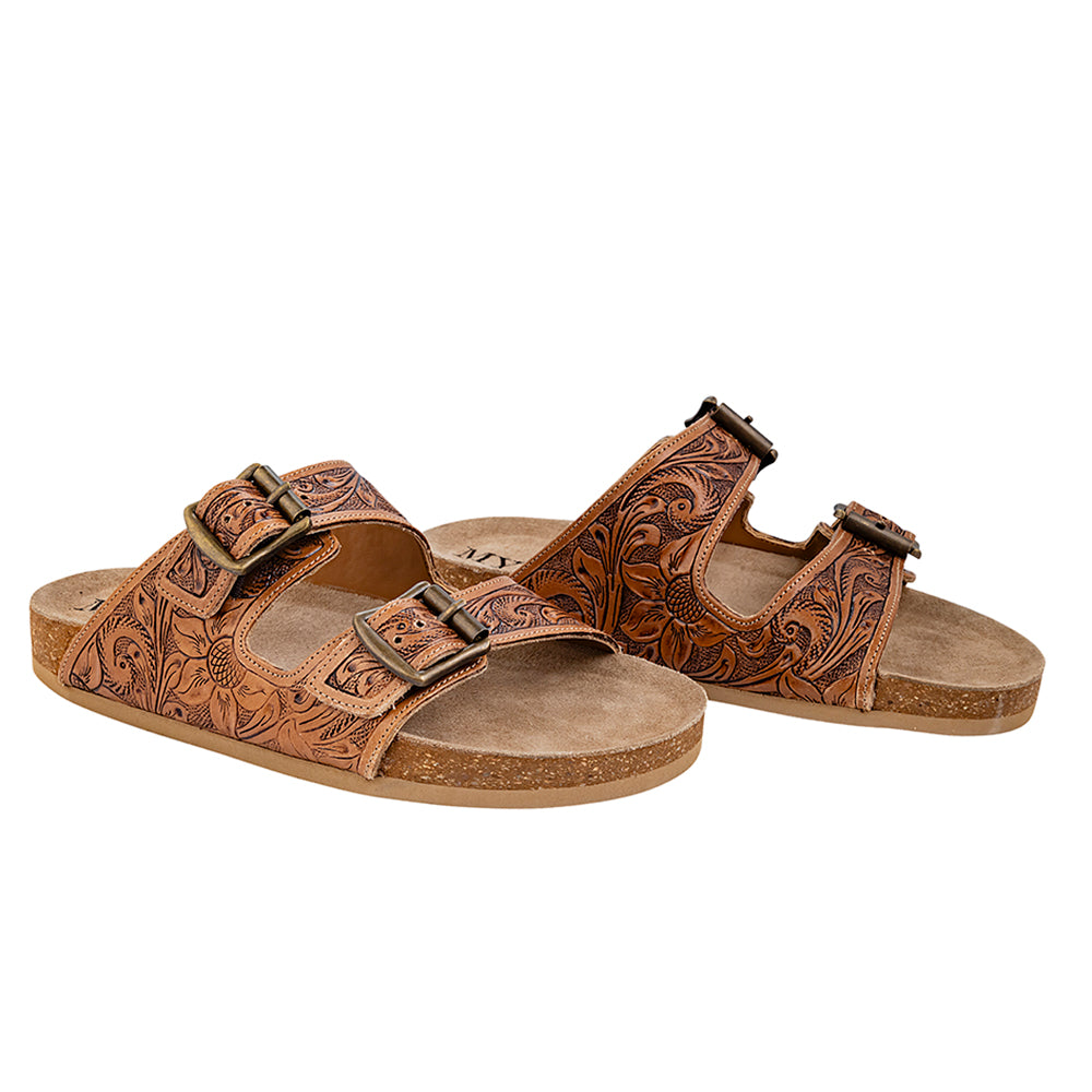 Footo Western Hand - Tooled Sandals - PhishStones Products
