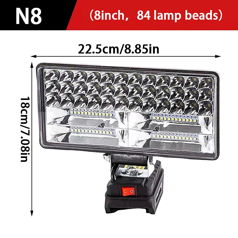 For Dewalt 18V Li - ion Battery LED Work Light 3/4 Inch Flashlight Portable Emergency Flood Lamp Camping Lamp - PhishStones Products
