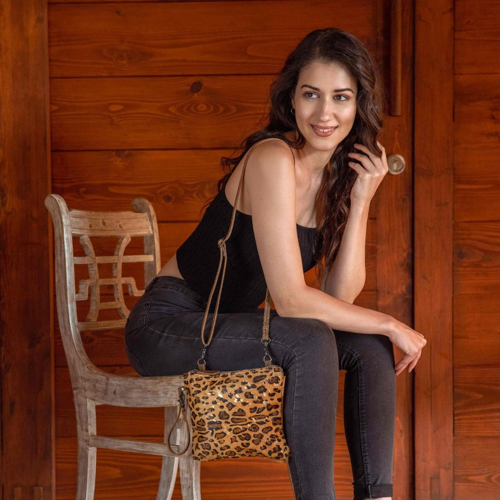 Freckled Leather & Hairon Bag - PhishStones Products