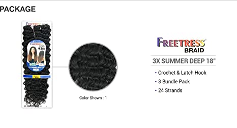 FreeTress Crochet Braids 3X Summer Deep 18" - PhishStones Products