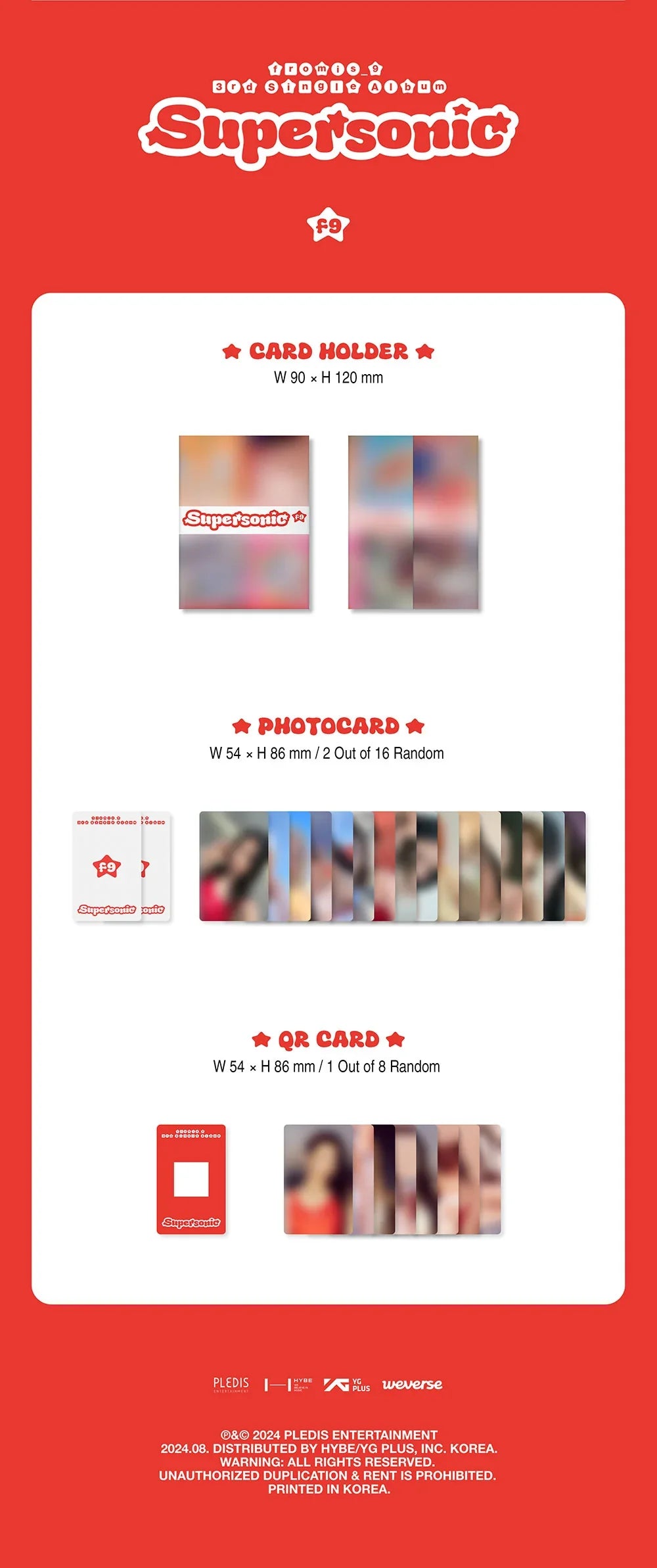 Fromis_9 3rd Single Album - Supersonic (Weverse Album Ver Random)
