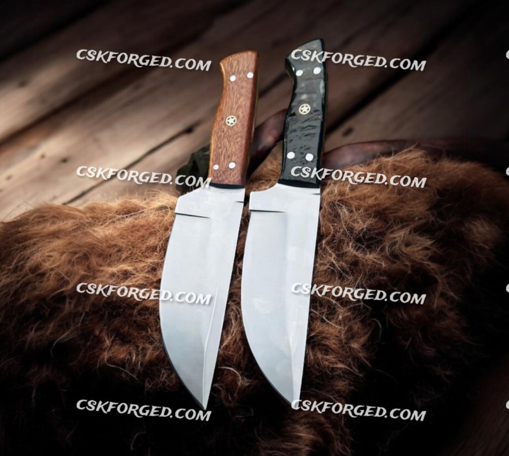 Frostfang Handmade Hunting Knife Walnut Wood Handle - PhishStones Products