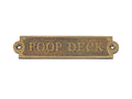 Antique Brass Poop Deck Sign 6""