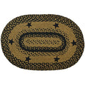 Black Star Oval Rug 27 x48