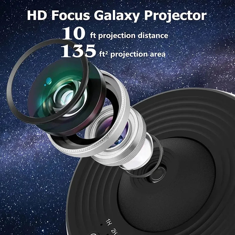 Galaxy Star Projector Night Light 360° Rotating LED Planetarium Lamp – Starry Sky Nightlight for Kids Room & Home Decor - PhishStones Products