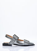 Ganni Women Feminine Buckle Ballerina Flats
