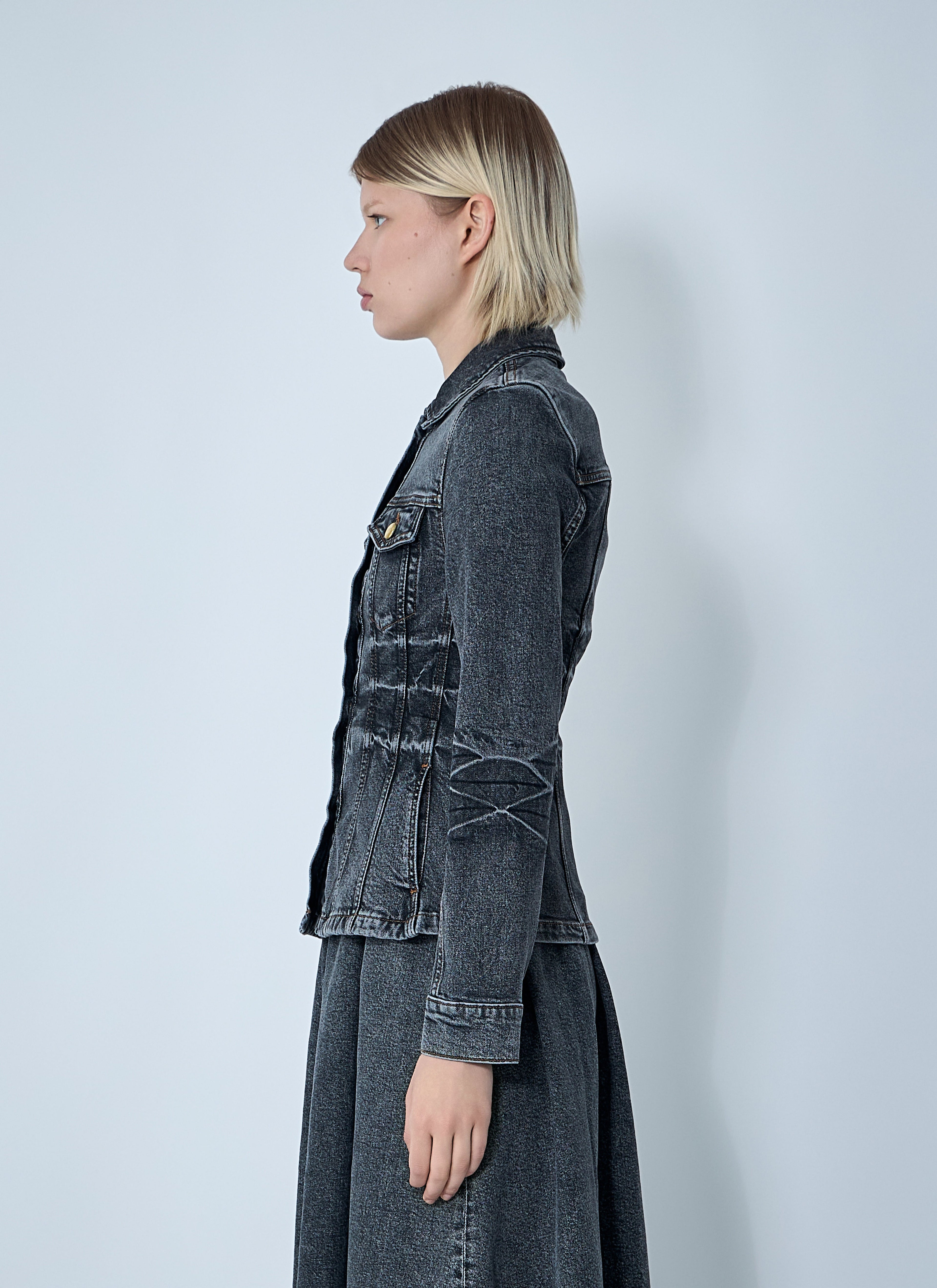 Ganni Women Stretch Denim Jacket