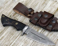 GAROTTE DAMASCUS HUNTING KNIFE WITH EXOTIC WENGE WOOD HANDLE - PhishStones Products