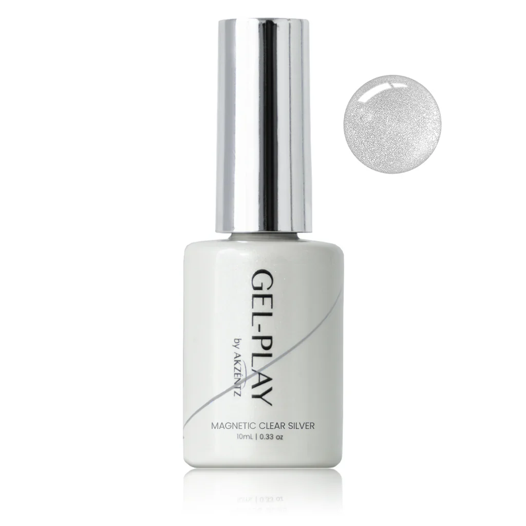 Akzentz - Gel Play Magnetic Clear Silver, 10ml