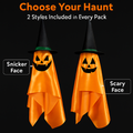 Hanging Ghosts with Wizard Hat - 2 Pack Halloween Decor