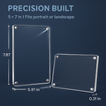 Acrylic Picture Frames, 4-Pack, Free Standing