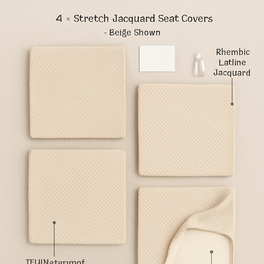 Waterproof Dining Chair Slipcovers Stretch Covers 4-Pack