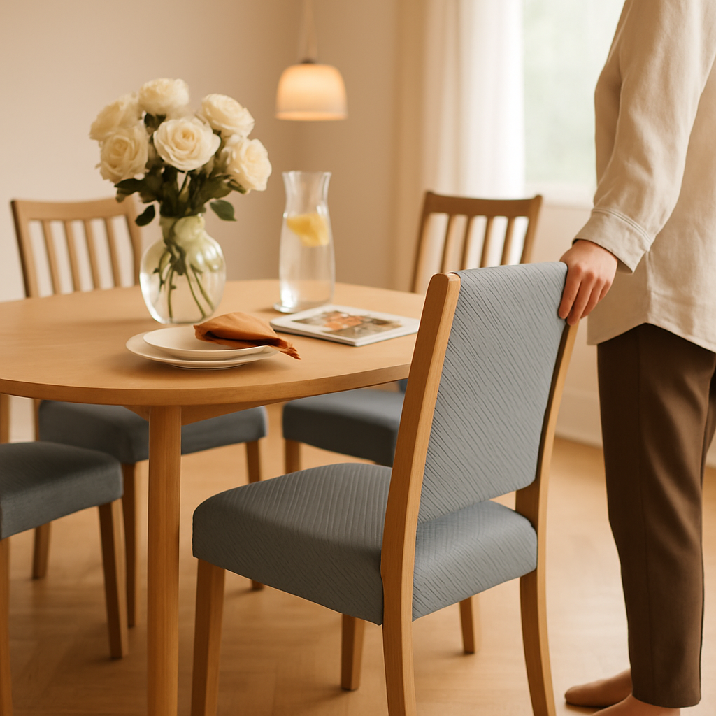 Waterproof Dining Chair Slipcovers Stretch Covers 4-Pack