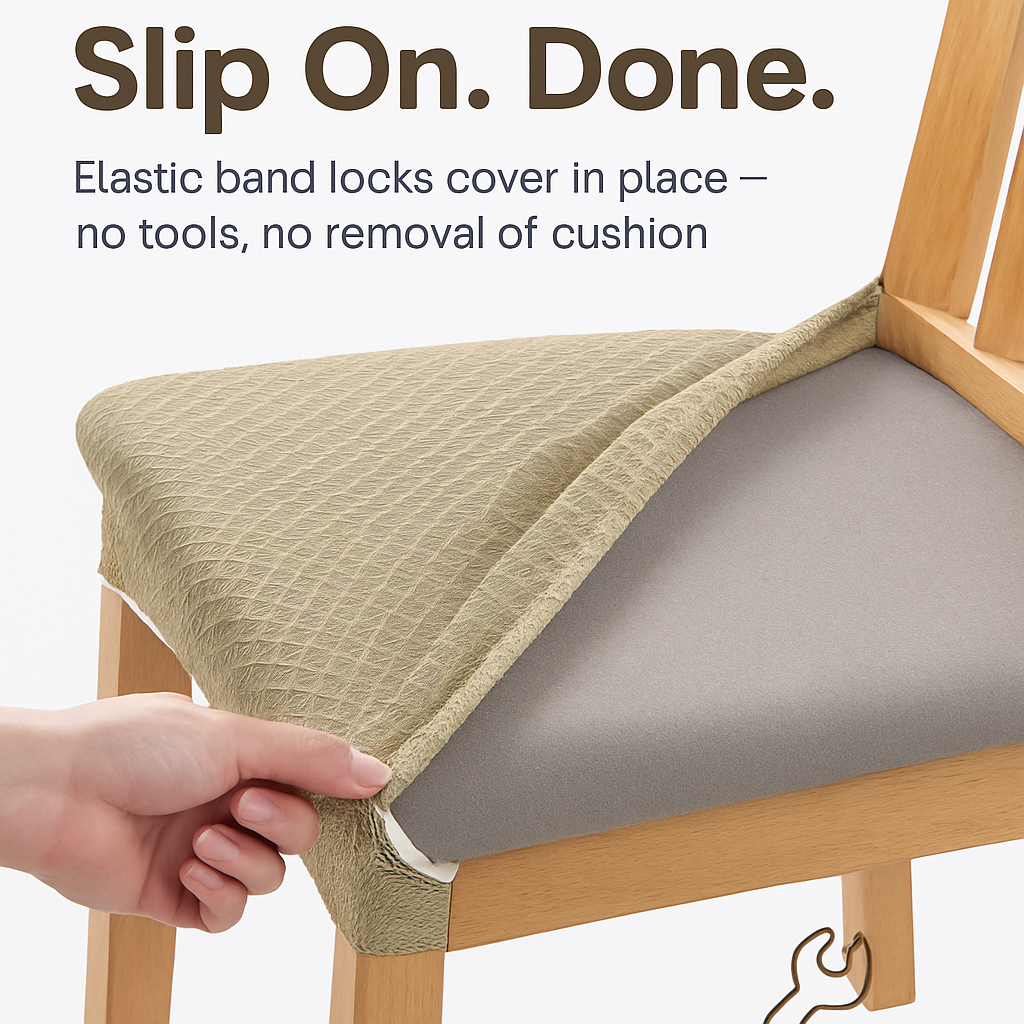 Waterproof Dining Chair Slipcovers Stretch Covers 4-Pack