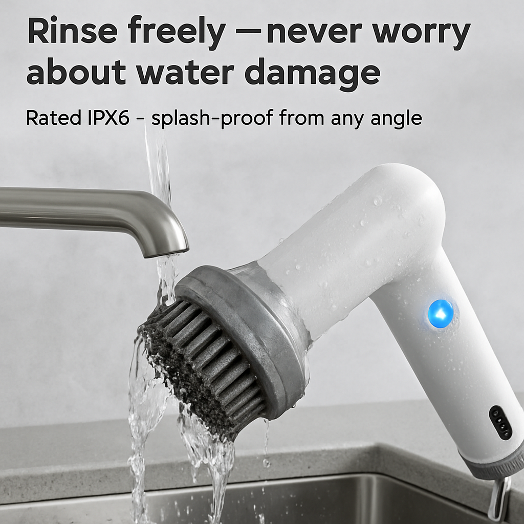 Electric Handheld Spin Scrubber Cordless Cleaning Brush