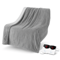 Queen Size Fleece Heated Blanket with Dual Controls