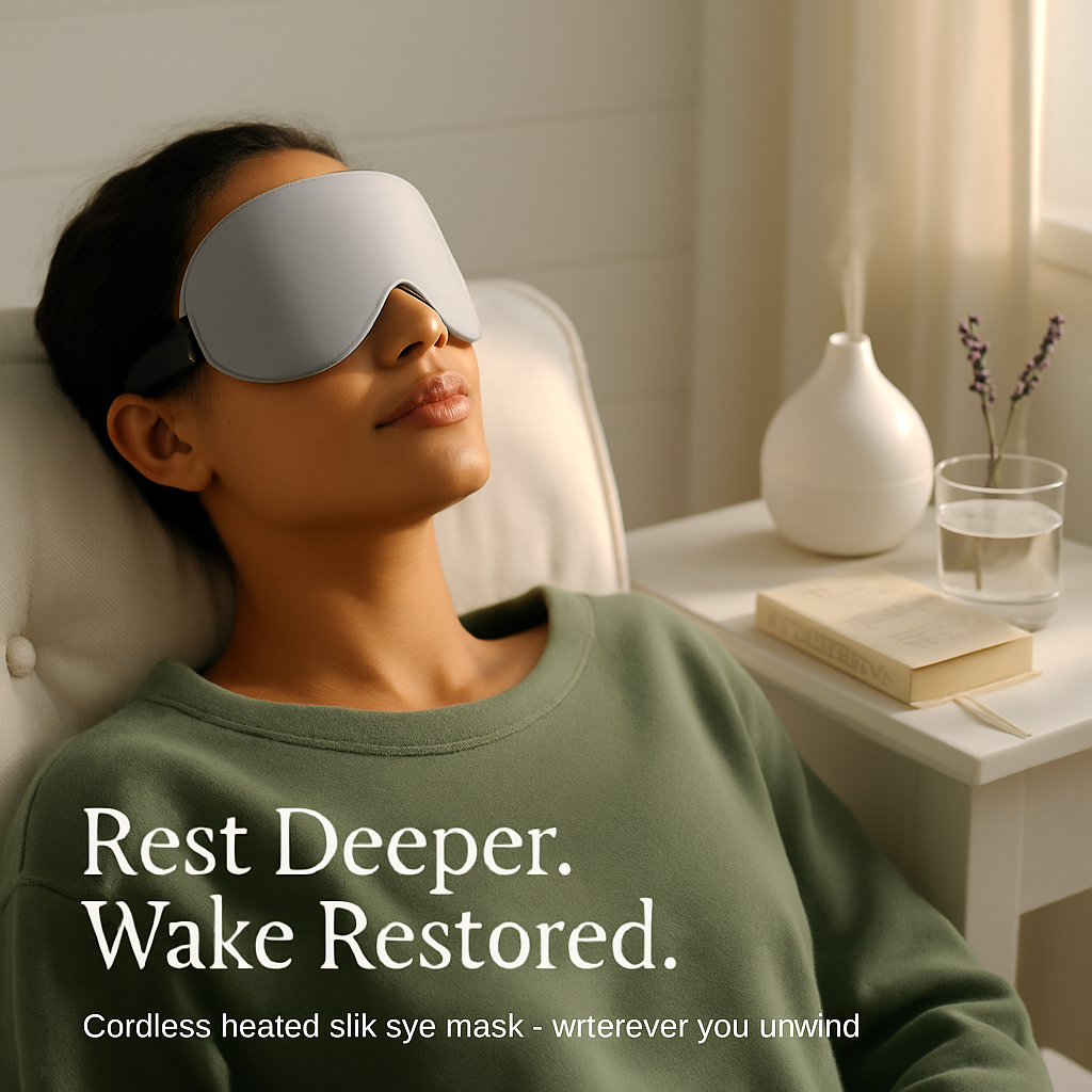 Cordless Silk Eye Mask for Dry Eyes - Comfortable Warmt
