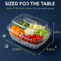 Fruit Ice Serving Tray with Four Compartments
