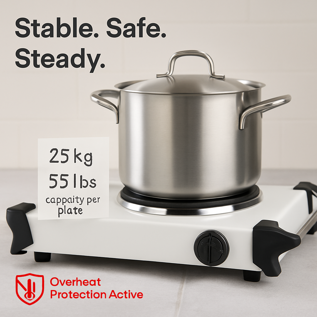 Electric Dual Burner Portable Hot Plate - Compact