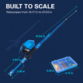 Kids Fishing Pole Set - Telescopic Rod & Spincast Reel Kit