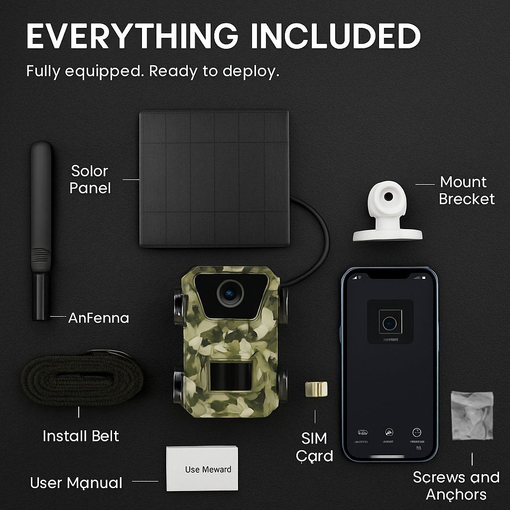 Solar Trail Camera for Outdoor Wildlife Monitoring