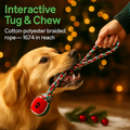 Christmas Dog Rope Chew Toys Set for Puppies and Dogs