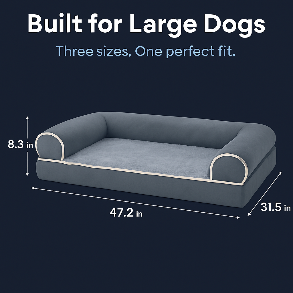 Dog Bed Sofa for Medium to Large Dogs with Washable Cover