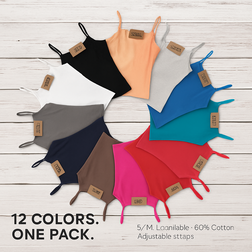 12 PCS Women\'s Camisole Tank Tops in A Pack