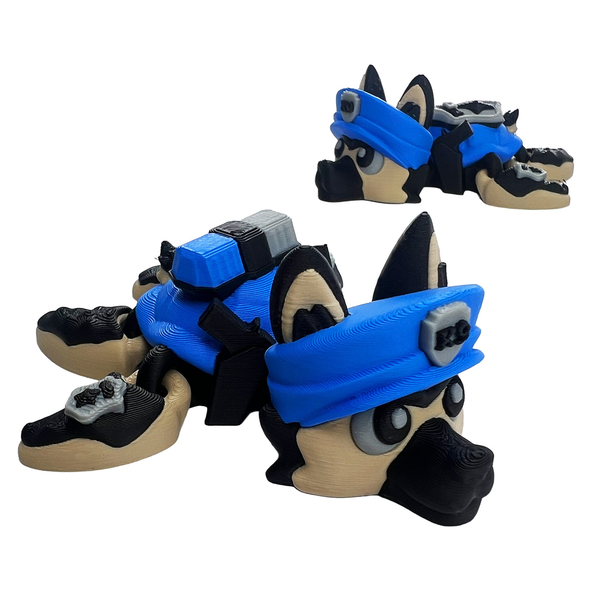 German Shepherd Police Turtle – Articulated 3D Printed Flexi Turtle