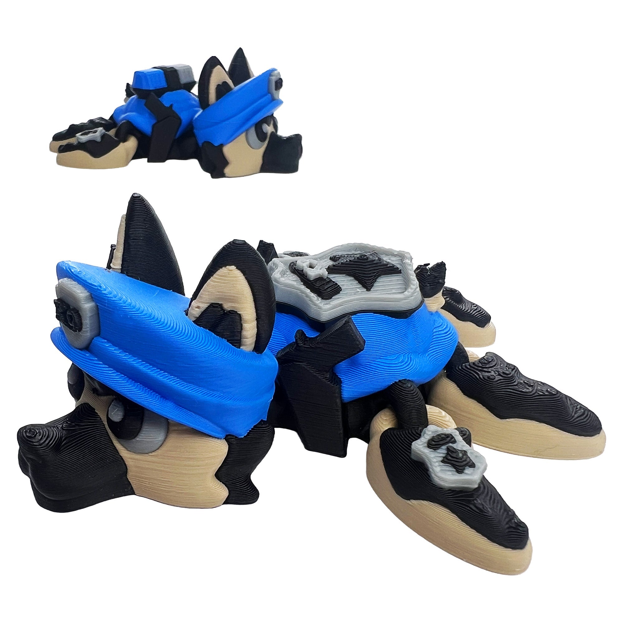 German Shepherd Police Turtle – Articulated 3D Printed Flexi Turtle