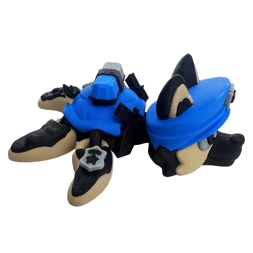 German Shepherd Police Turtle – Articulated 3D Printed Flexi Turtle