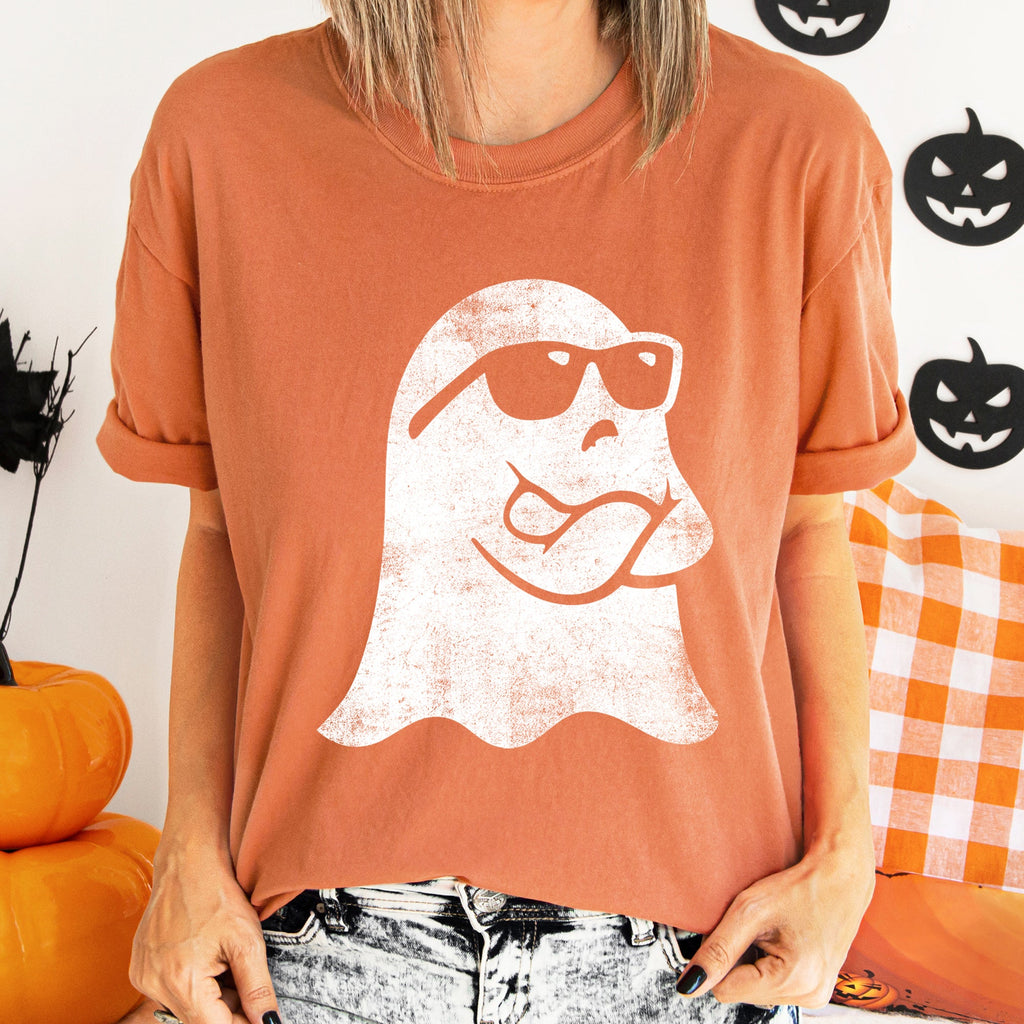 Vintage Inspired Ghost Arms Crossed Retro Halloween Limited Edition Comfort Colors Tee