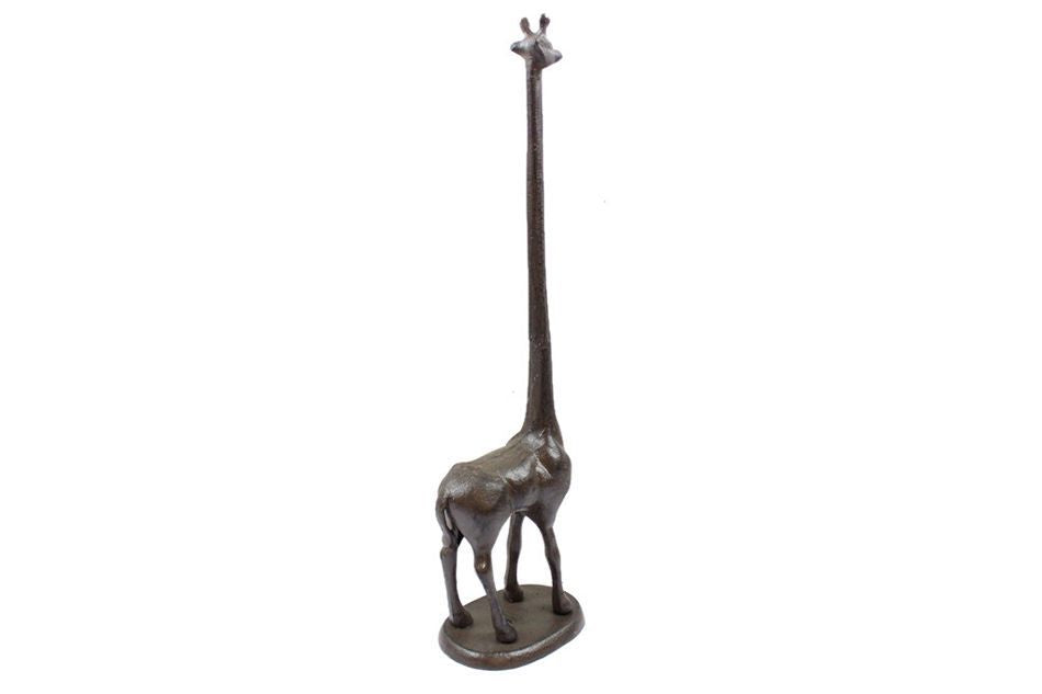 Cast Iron Giraffe Extra Toilet Paper Stand 19""