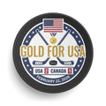 "Gold For USA" Commemorative Hockey Puck - Only 2,026 Available - PhishStones Products