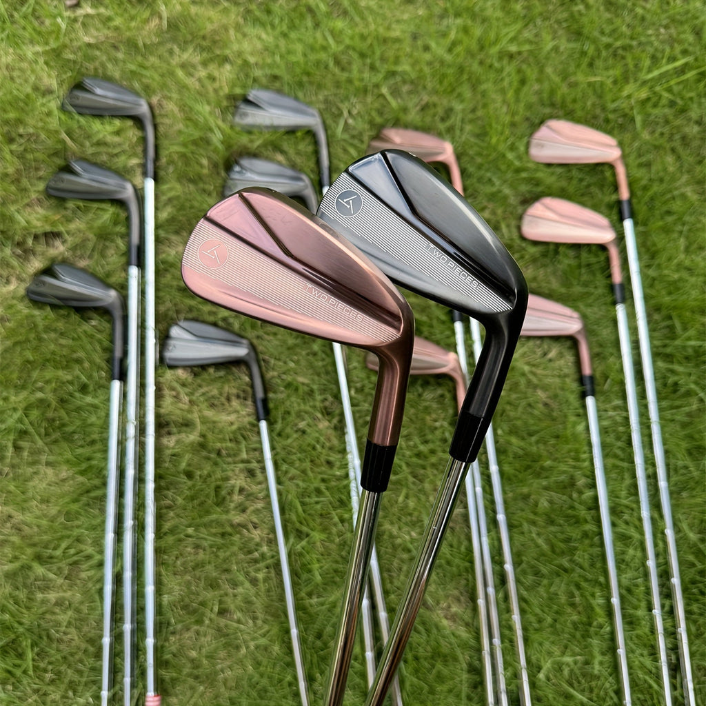7pcs/Set S880 Golf Irons Black/Golden Forged Set 4 5 6 7 8 9 P with Stiff Flex Steel Shaft RH Golf Clubs