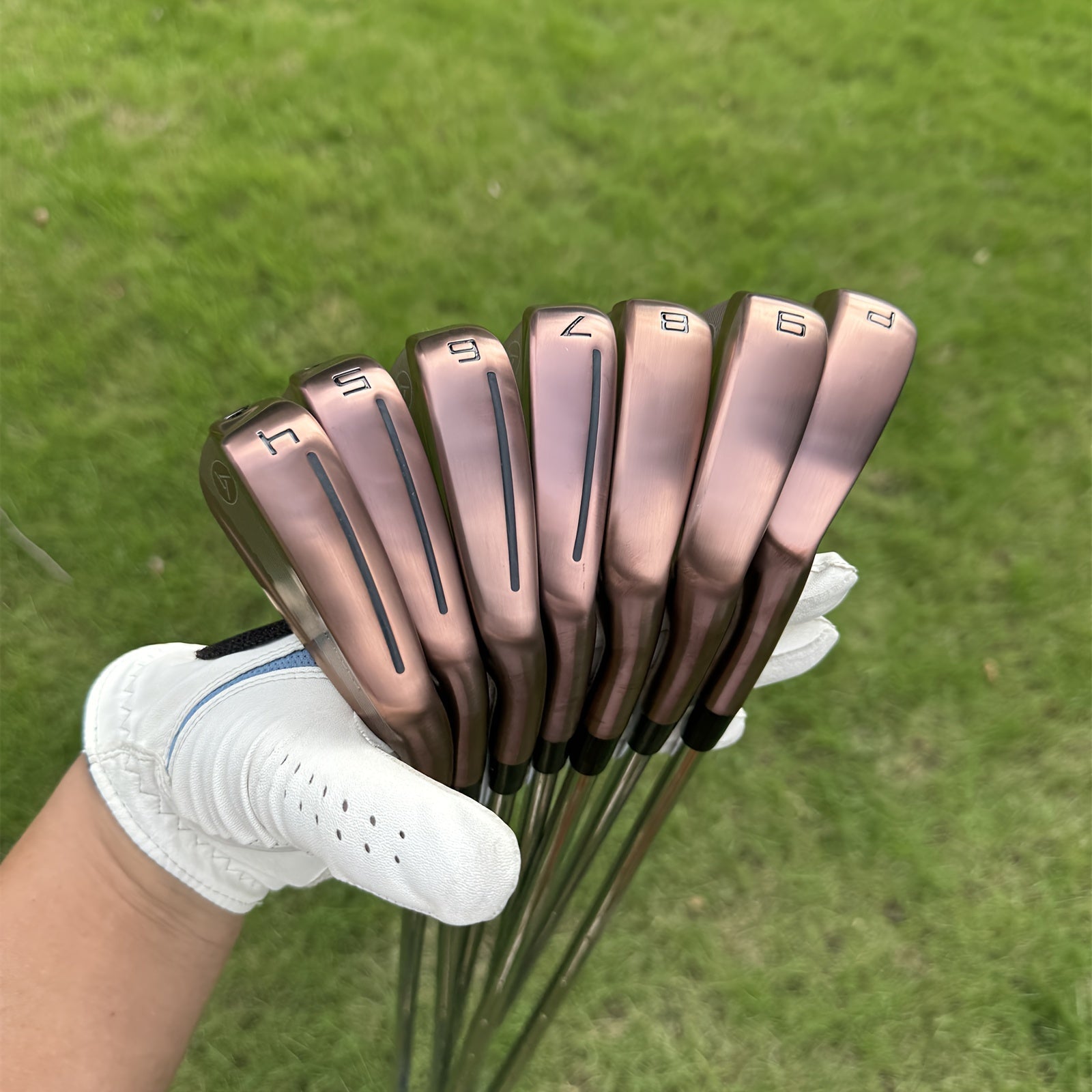 7pcs/Set S880 Golf Irons Black/Golden Forged Set 4 5 6 7 8 9 P with Stiff Flex Steel Shaft RH Golf Clubs