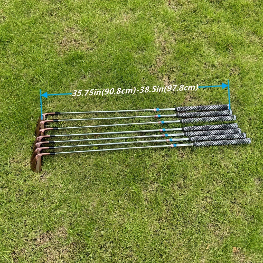 7pcs/Set S880 Golf Irons Black/Golden Forged Set 4 5 6 7 8 9 P with Stiff Flex Steel Shaft RH Golf Clubs