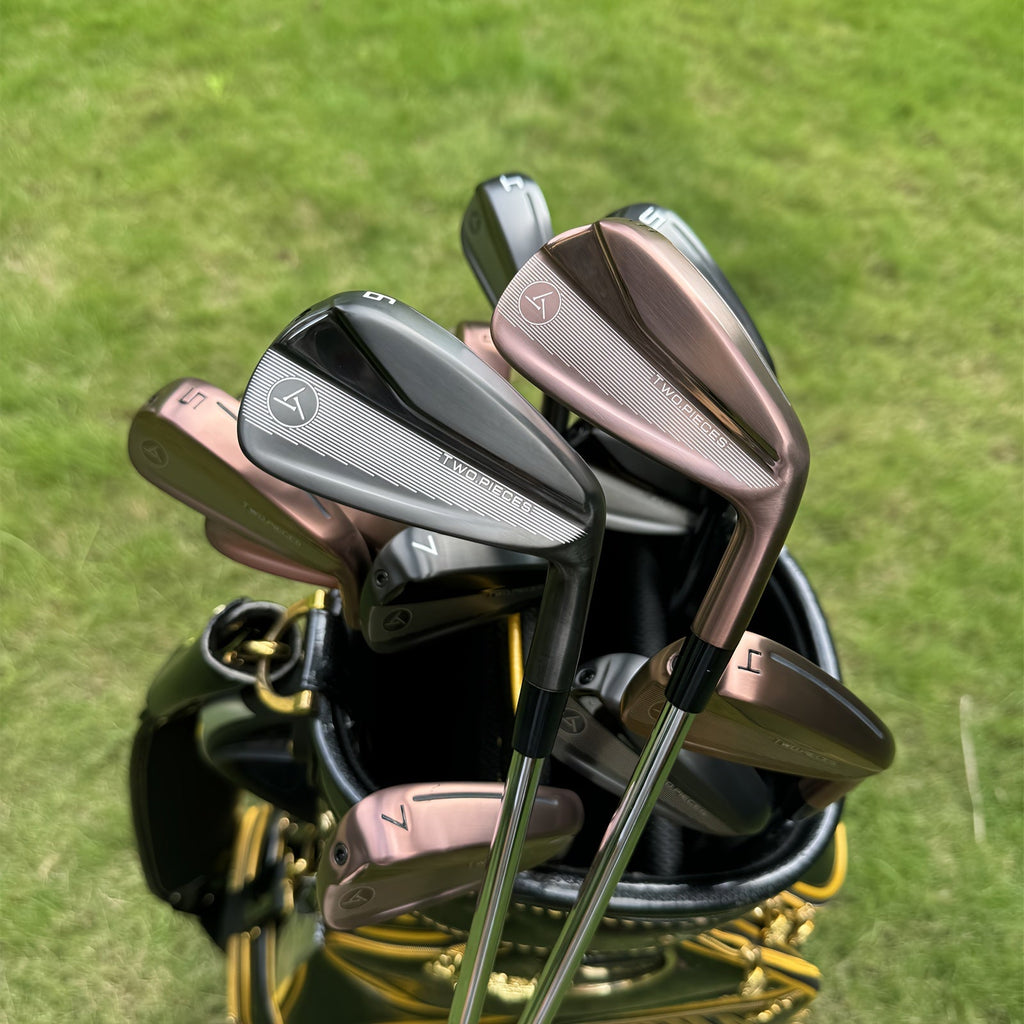 7pcs/Set S880 Golf Irons Black/Golden Forged Set 4 5 6 7 8 9 P with Stiff Flex Steel Shaft RH Golf Clubs
